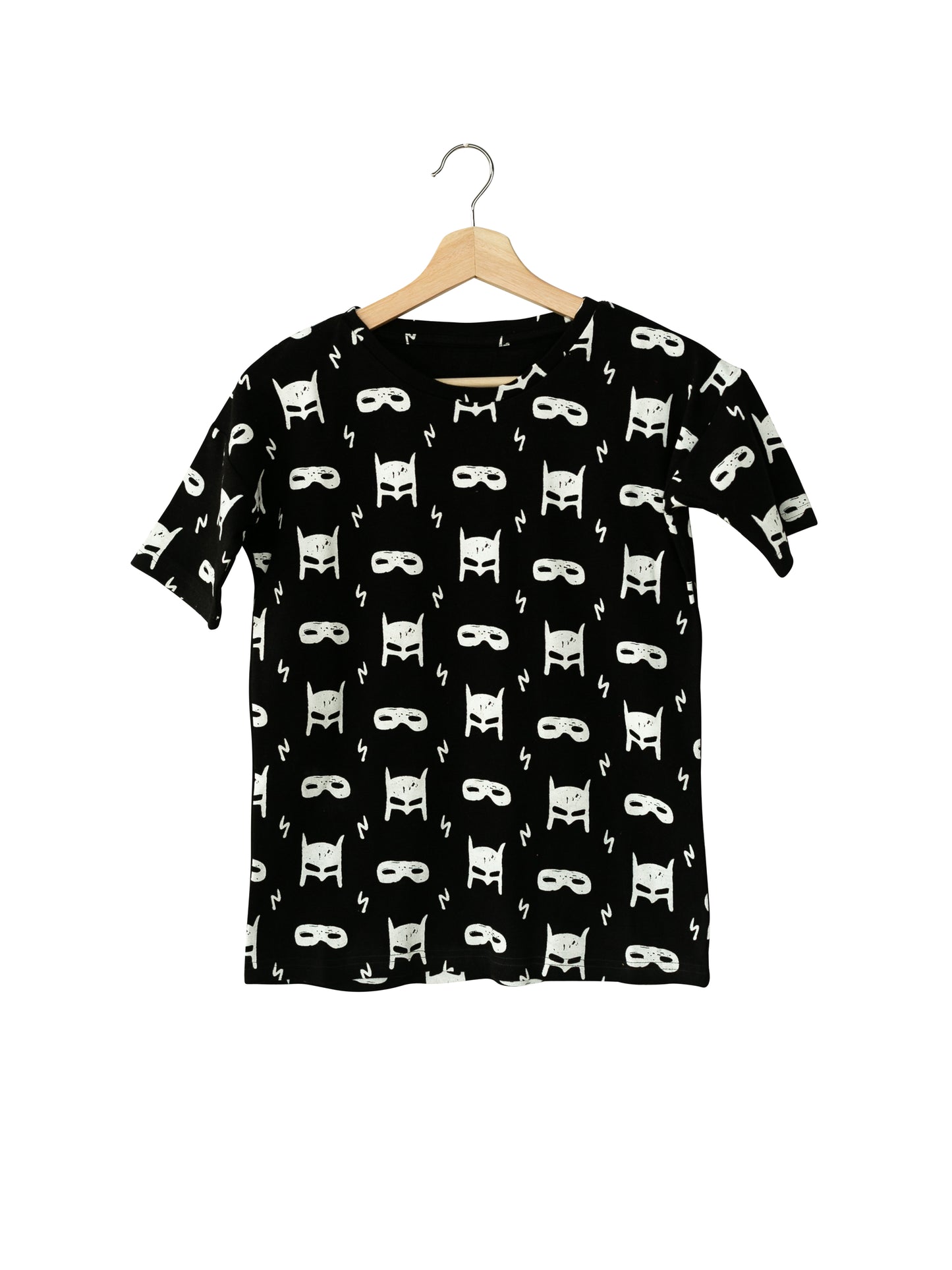 Organic Slouch Dress | GOTS Certified Organic Cotton | White on Black Signature Prints