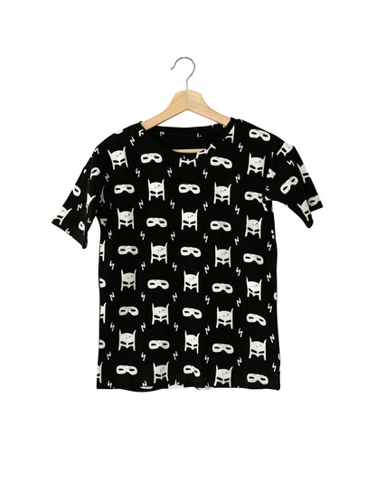 Organic Slouch Dress | GOTS Certified Organic Cotton | White on Black Signature Prints