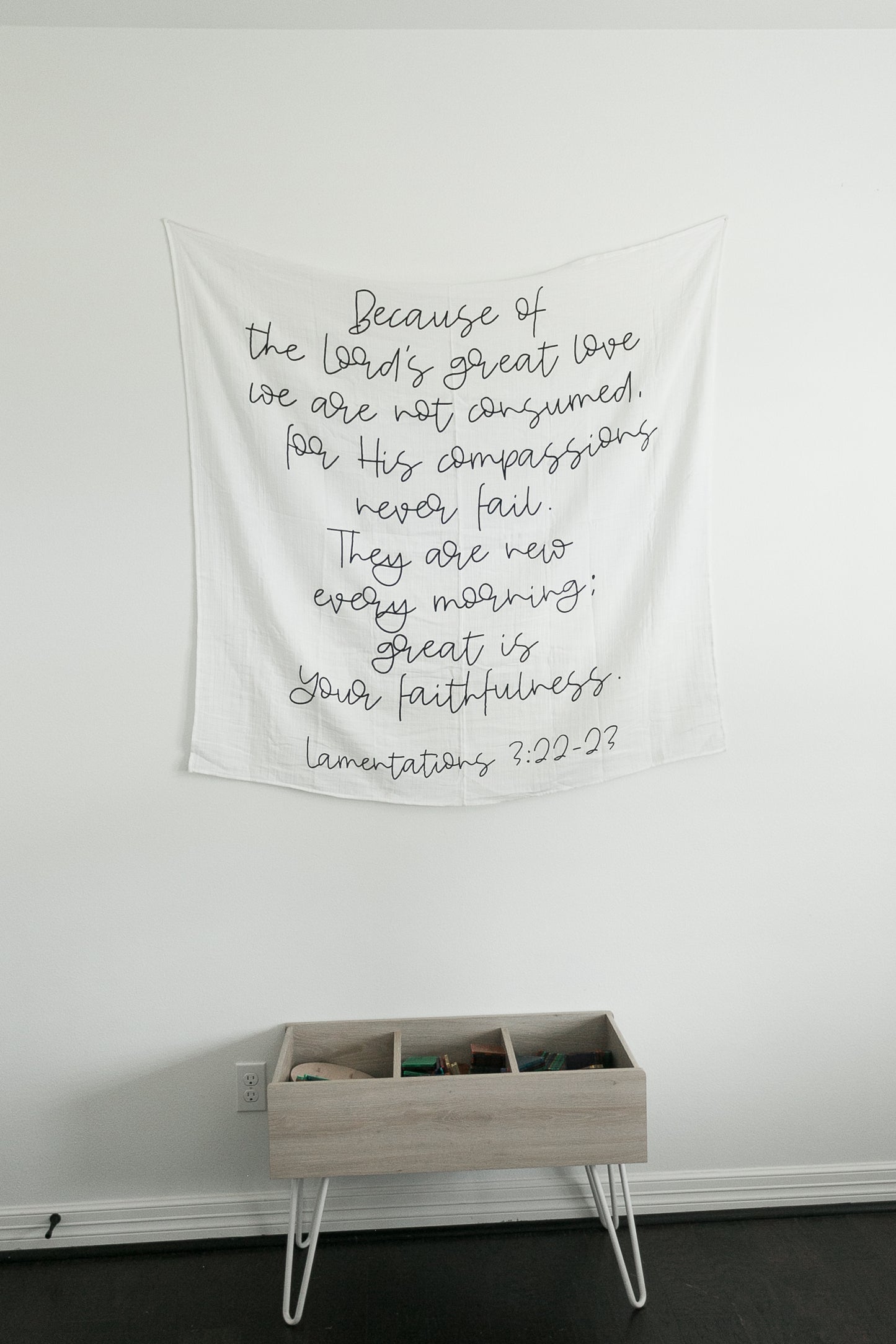 Lamentations 3:22-23 Scripture Blanket + Wall Art | New Every Morning
