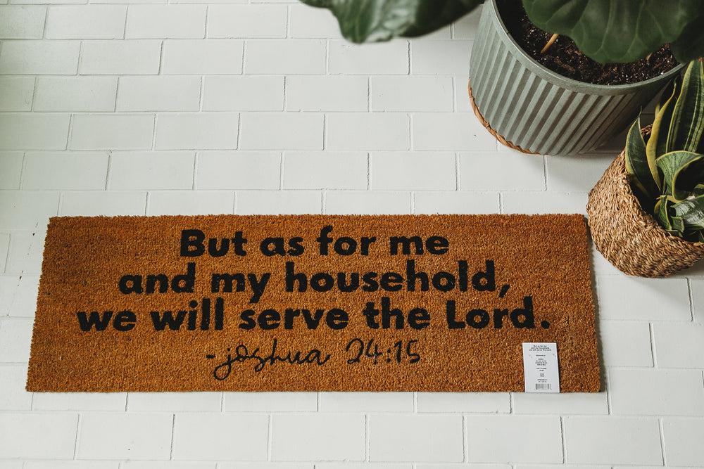 
                  
                    Load image into Gallery viewer, XL Scripture Doormat | Joshua 24:15
                  
                