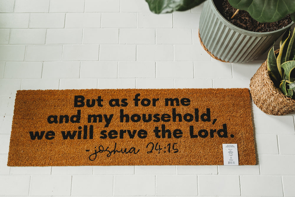 
                  
                    Load image into Gallery viewer, XL Scripture Doormat | Joshua 24:15
                  
                