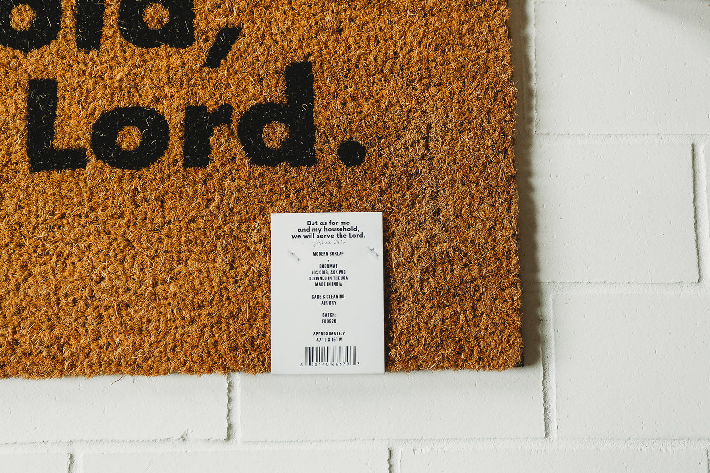 XL Scripture Doormat | Joshua 24:15