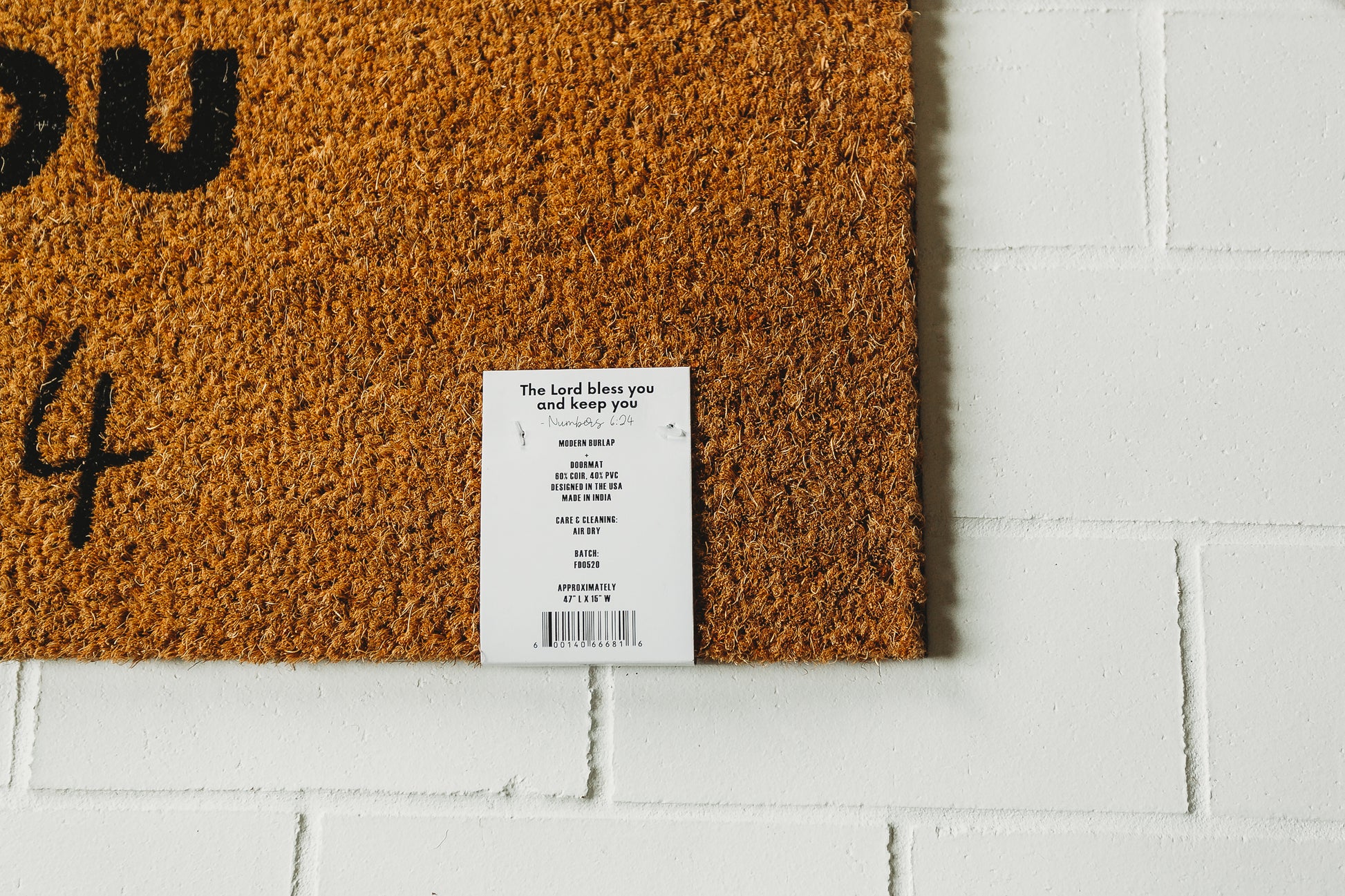 XL Scripture Doormat | Numbers 6:24