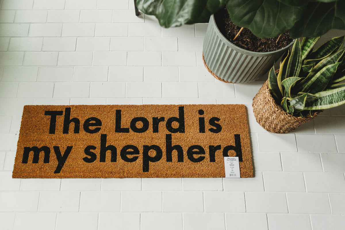 XL Scripture Doormat | The Lord Is My Shepherd | Psalm 23 | Coconut Coir