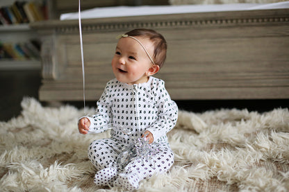 Organic Zip Footie | GOTS Certified Organic Cotton | Signature Prints