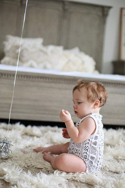 Organic Baby Tank Bodysuit | GOTS Certified Organic Cotton | Signature Prints | Sizes 0 to 24 Months