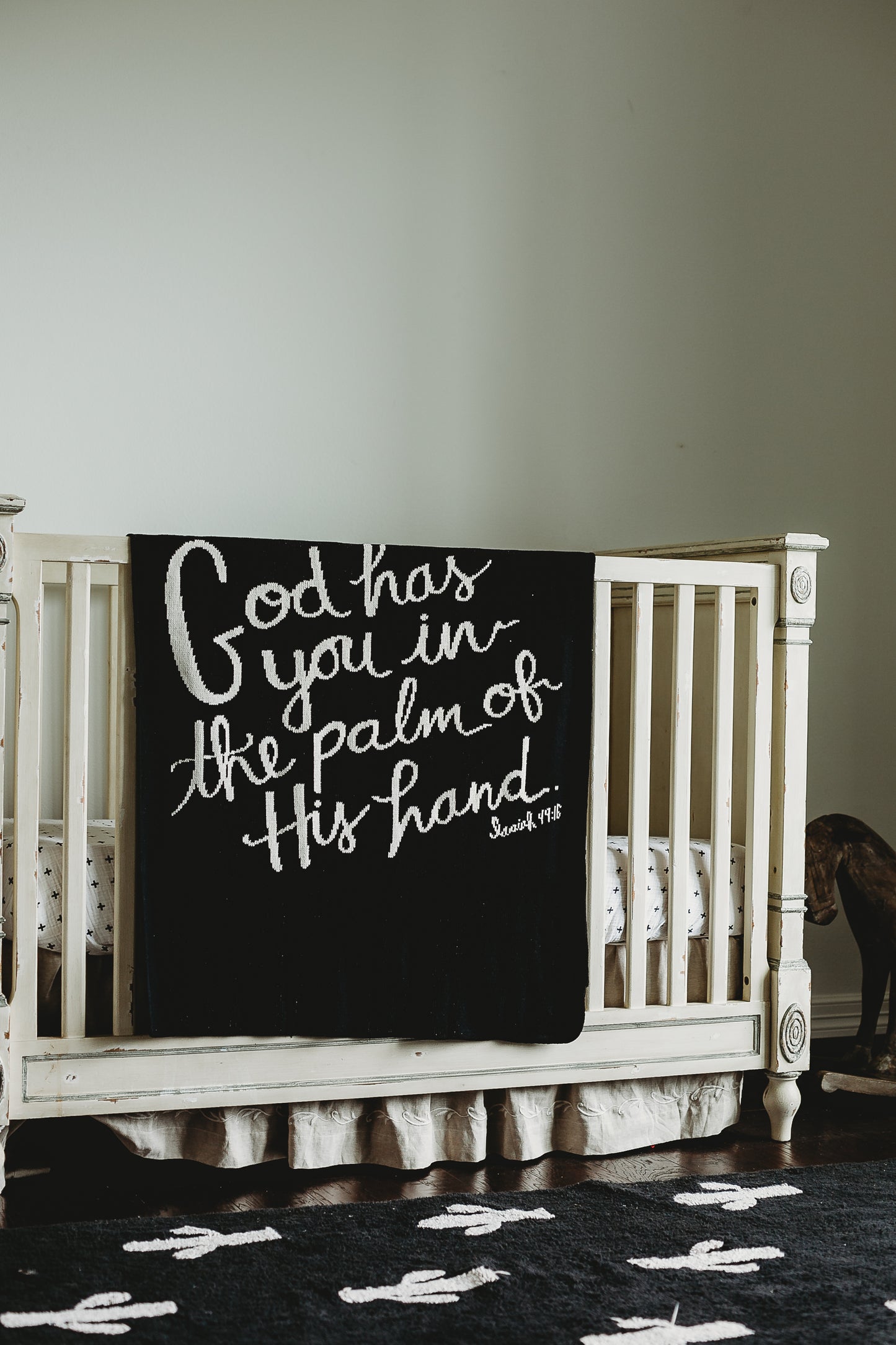 God Has You Recycled Cotton Throw Blanket | Made in USA
