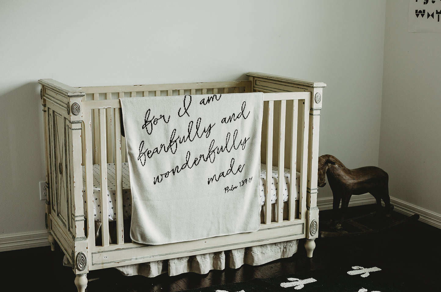 Fearfully and Wonderfully Made Recycled Cotton Throw | Made in USA