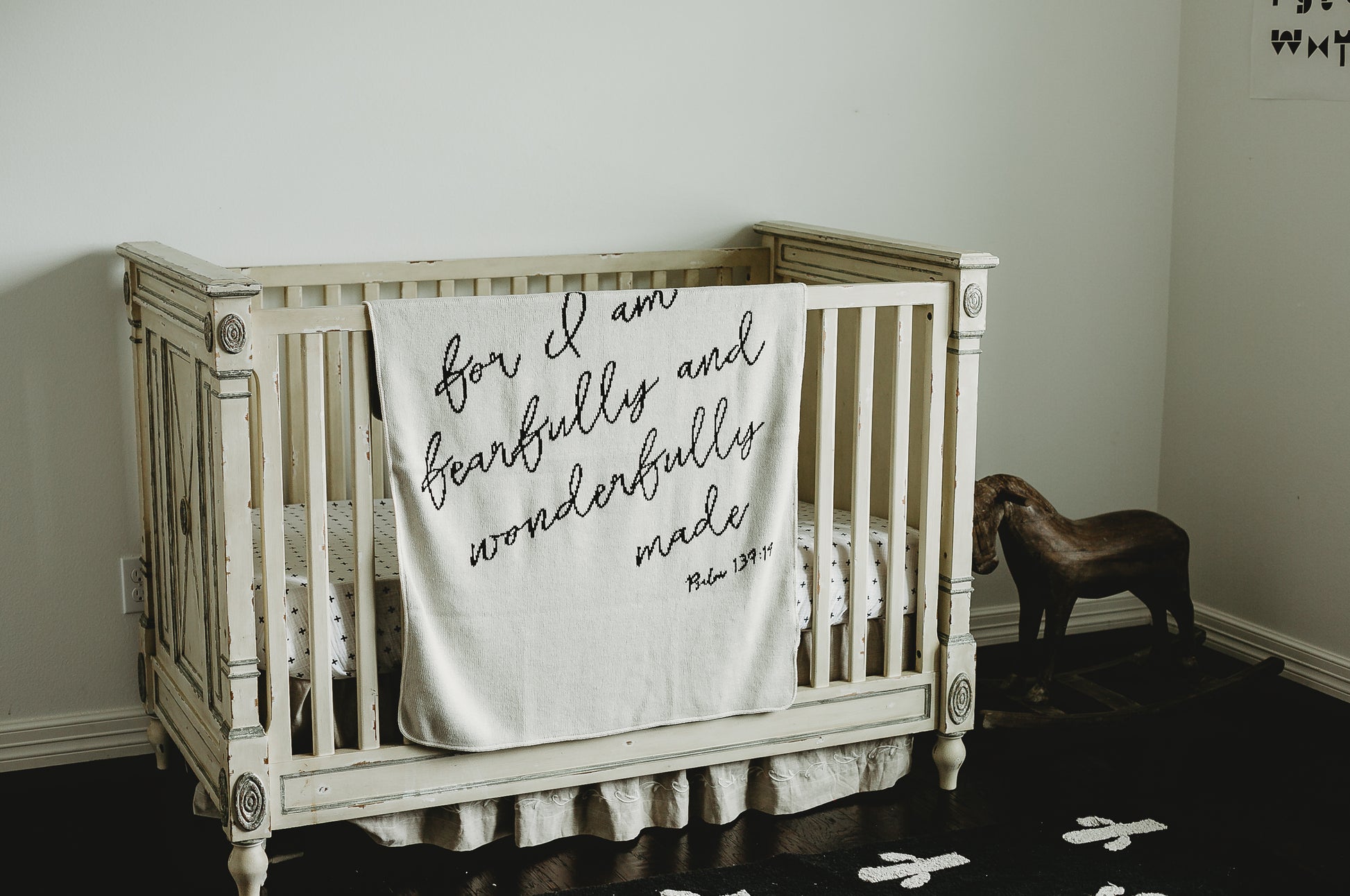 Fearfully and Wonderfully Made Recycled Cotton Throw | Made in USA