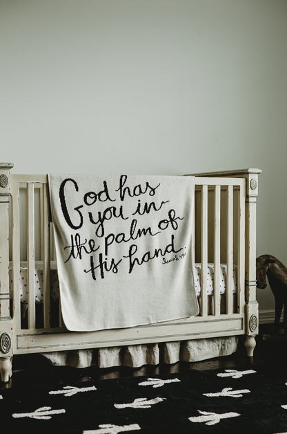 God Has You Recycled Cotton Throw Blanket | Made in USA
