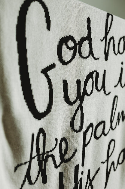 God Has You Recycled Cotton Throw Blanket | Made in USA