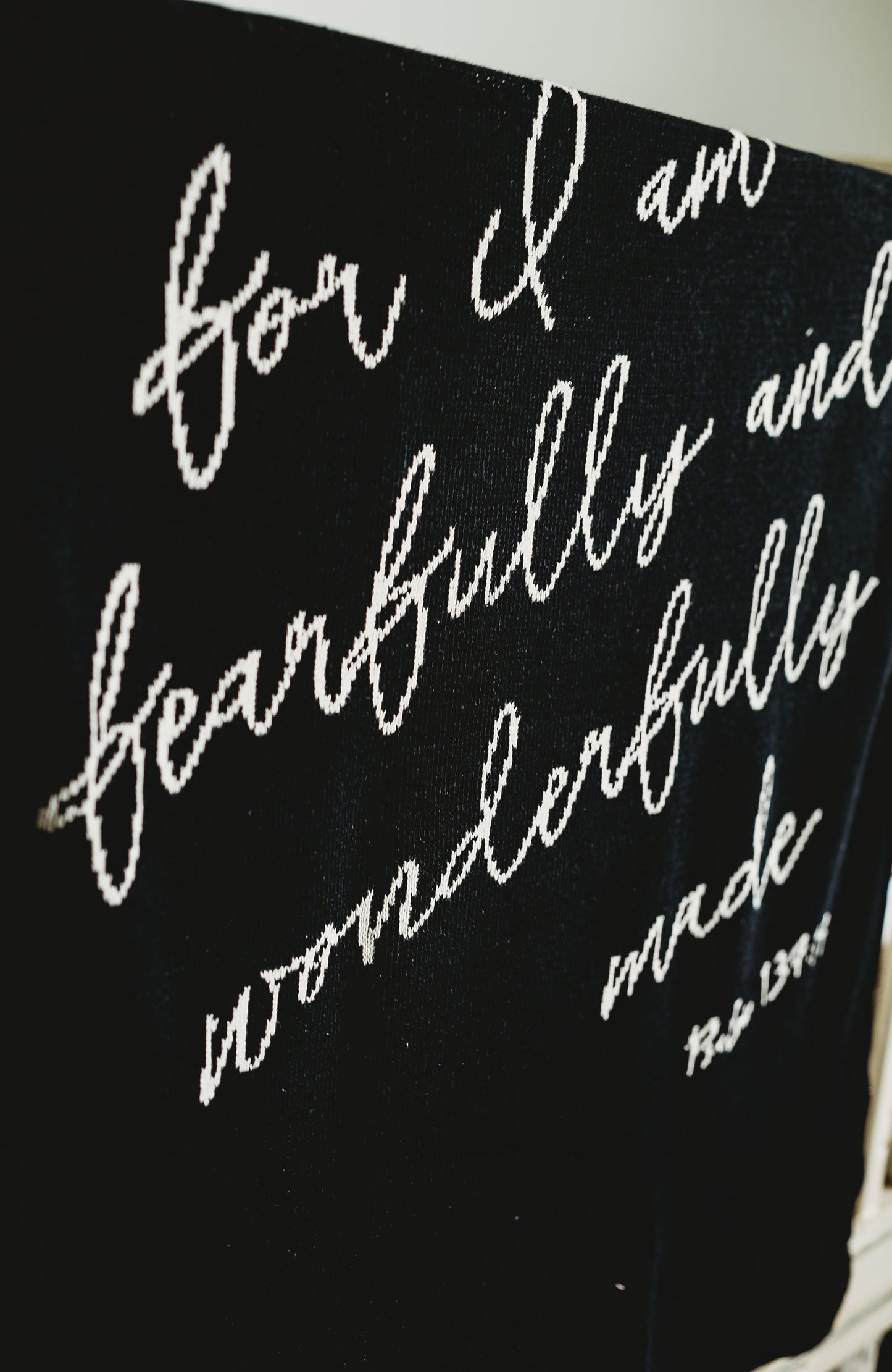Fearfully and Wonderfully Made Recycled Cotton Throw | Made in USA