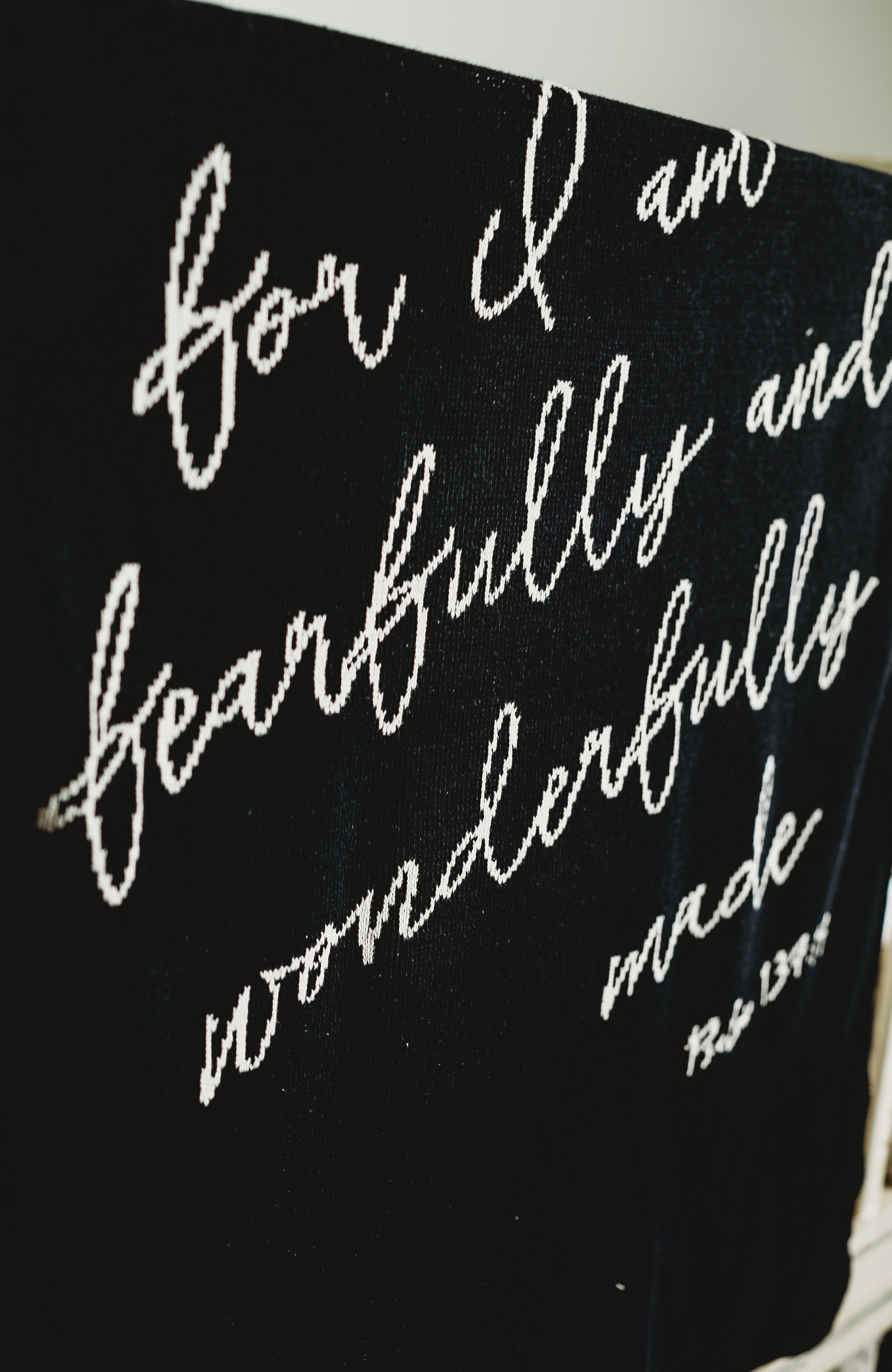 Fearfully and Wonderfully Made Recycled Cotton Throw | Made in USA