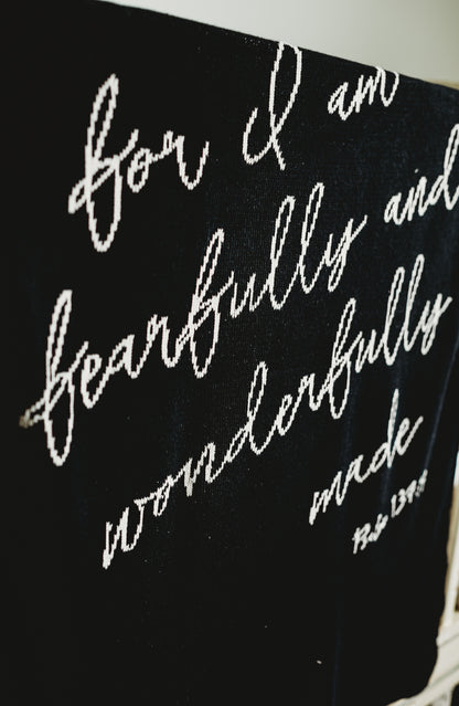 Fearfully and Wonderfully Made Recycled Cotton Throw | Made in USA