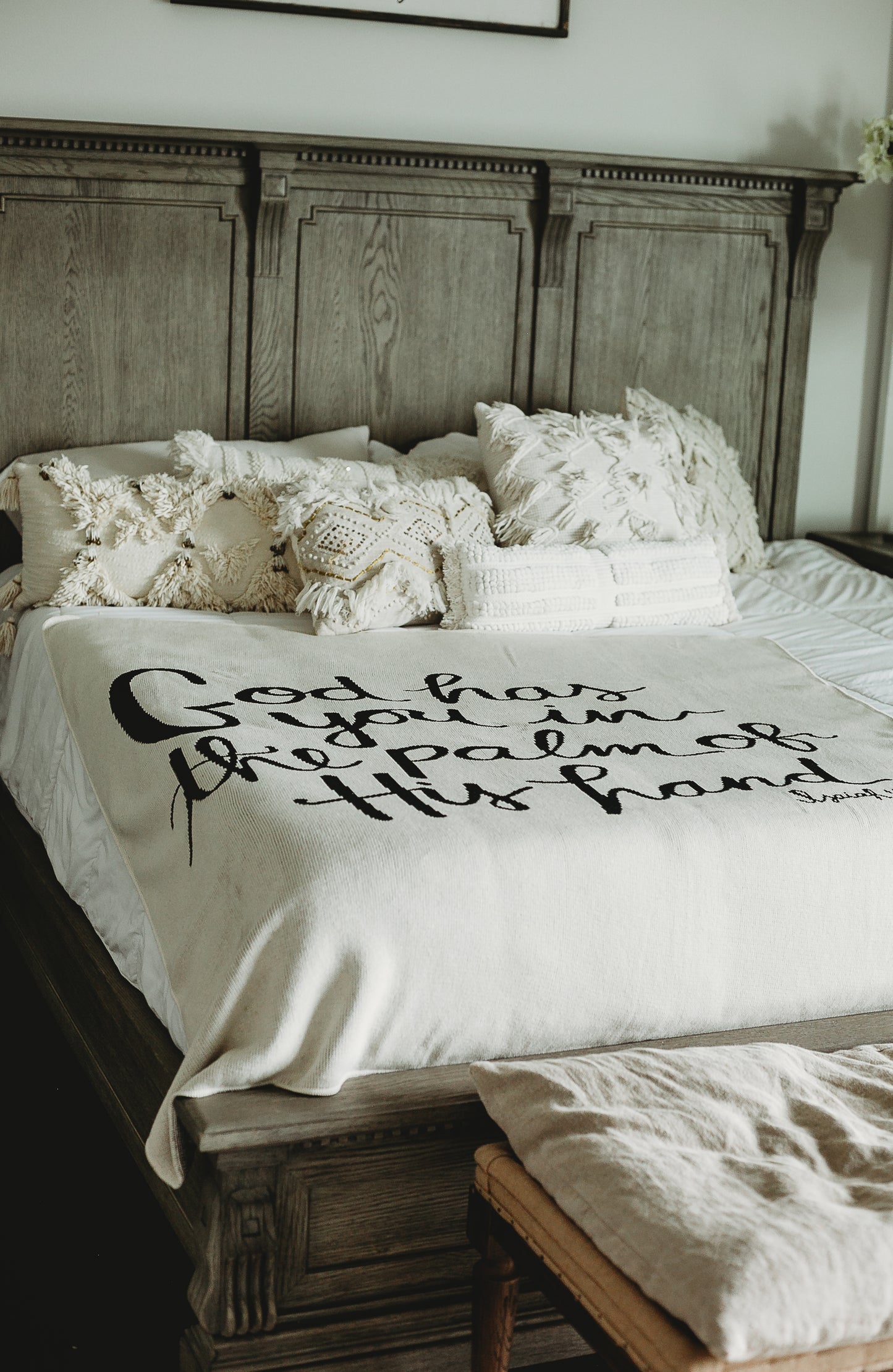 God Has You Recycled Cotton Throw Blanket | Made in USA