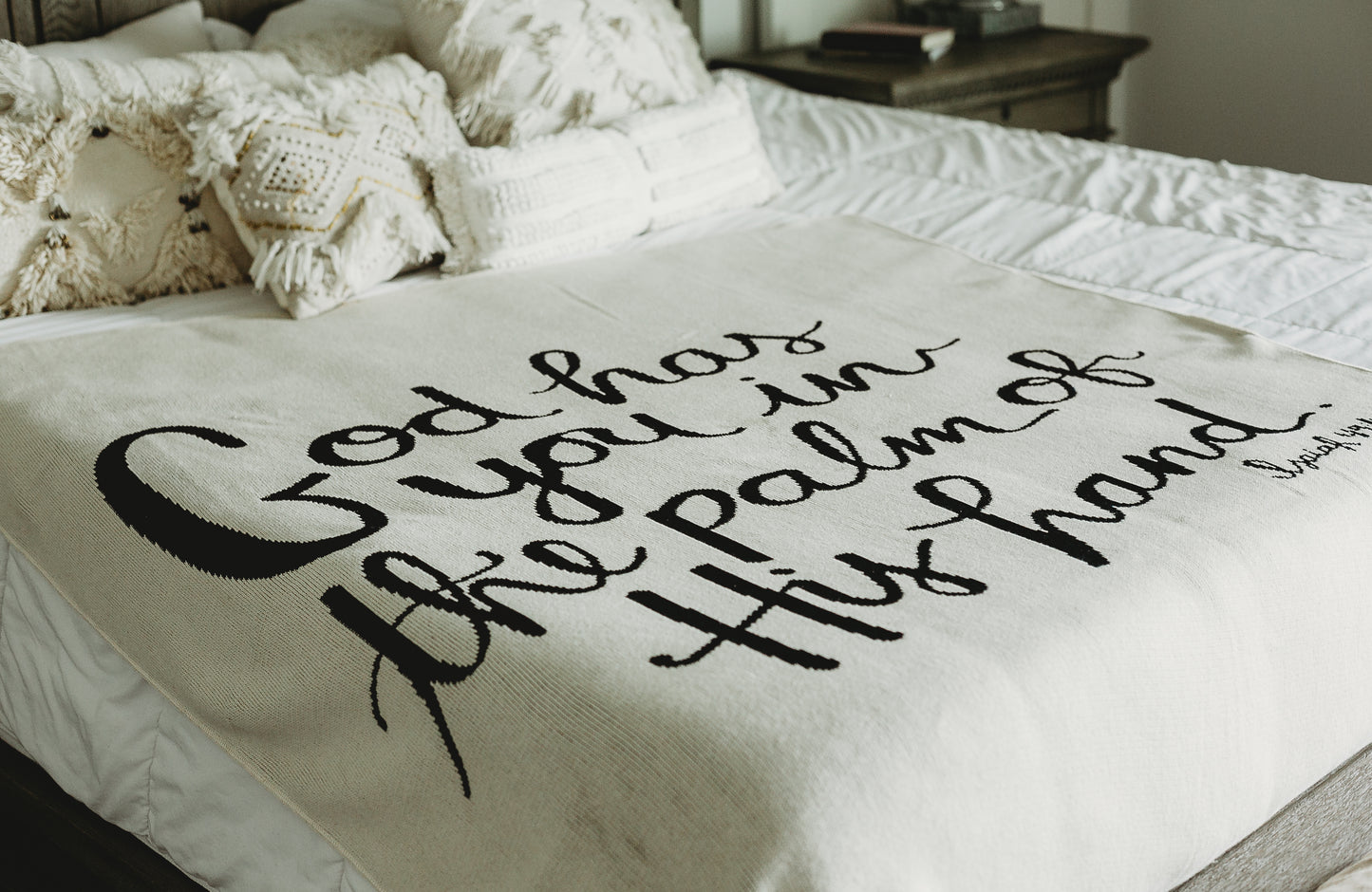 God Has You Recycled Cotton Throw Blanket | Made in USA