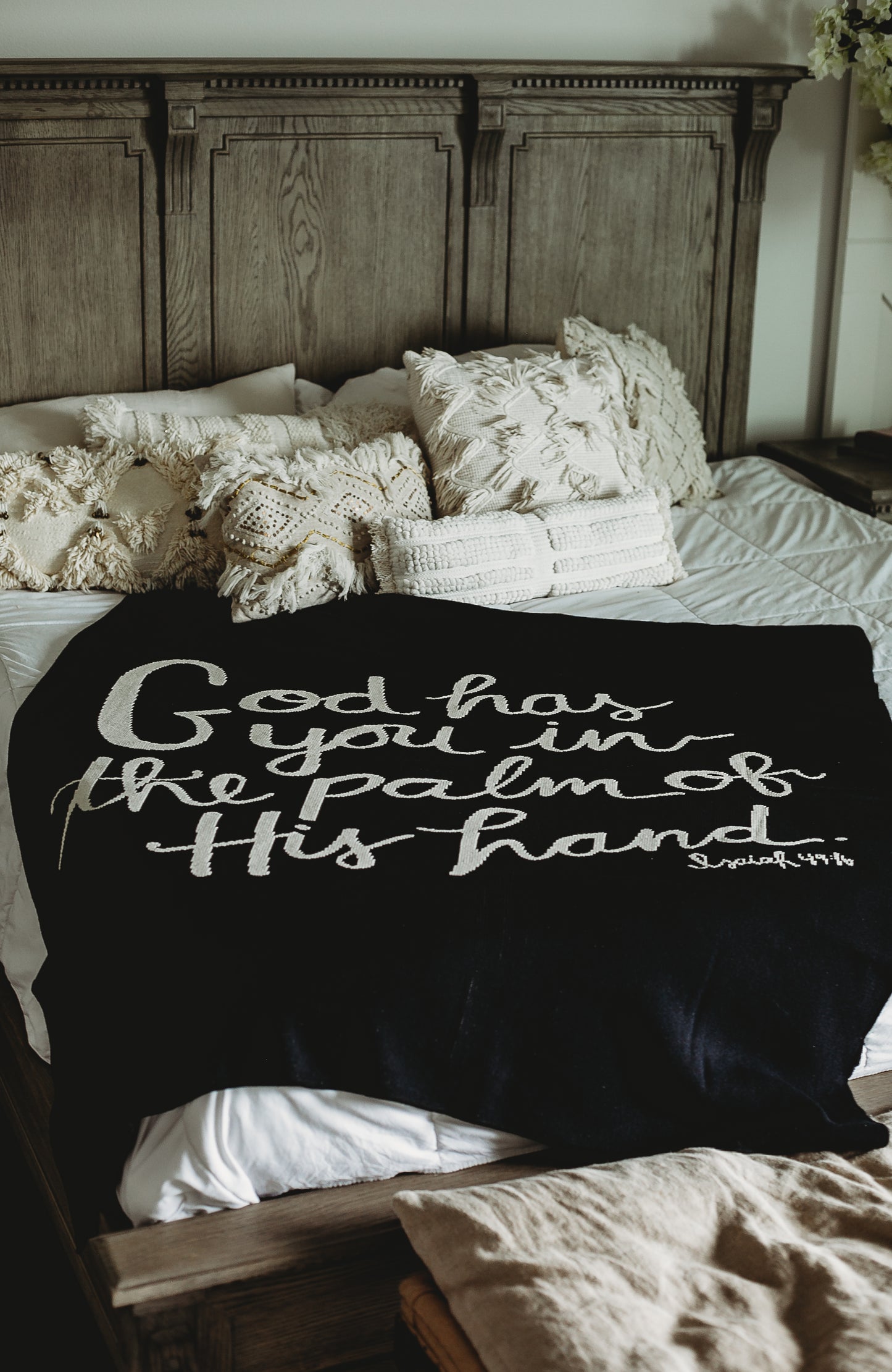 God Has You Recycled Cotton Throw Blanket | Made in USA
