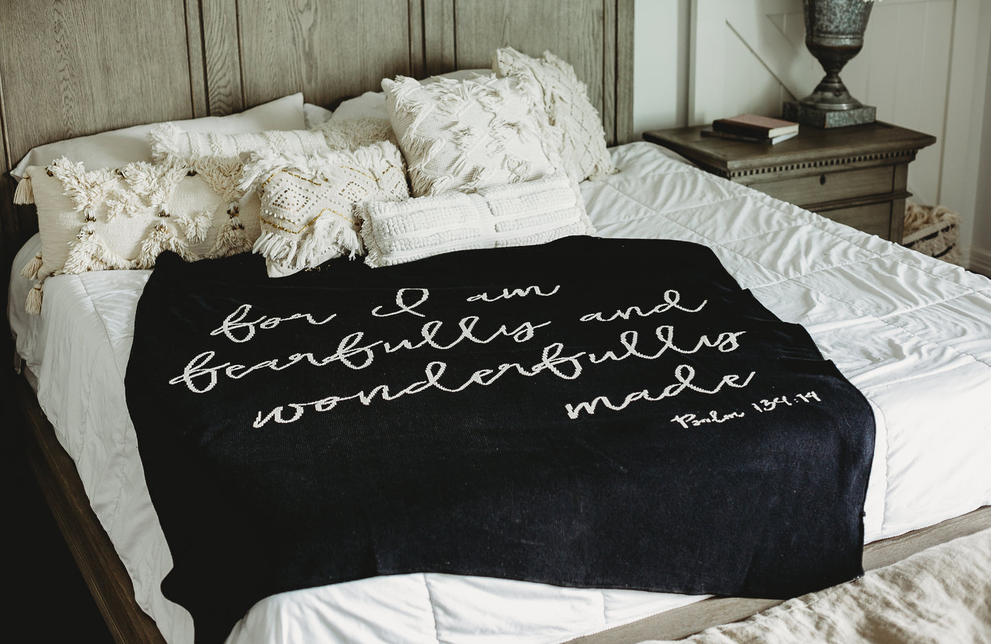 Fearfully and Wonderfully Made Recycled Cotton Throw | Made in USA