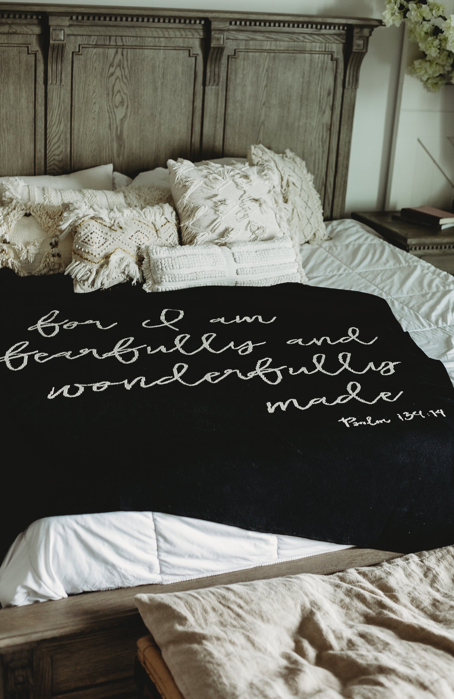 Fearfully and Wonderfully Made Recycled Cotton Throw | Made in USA