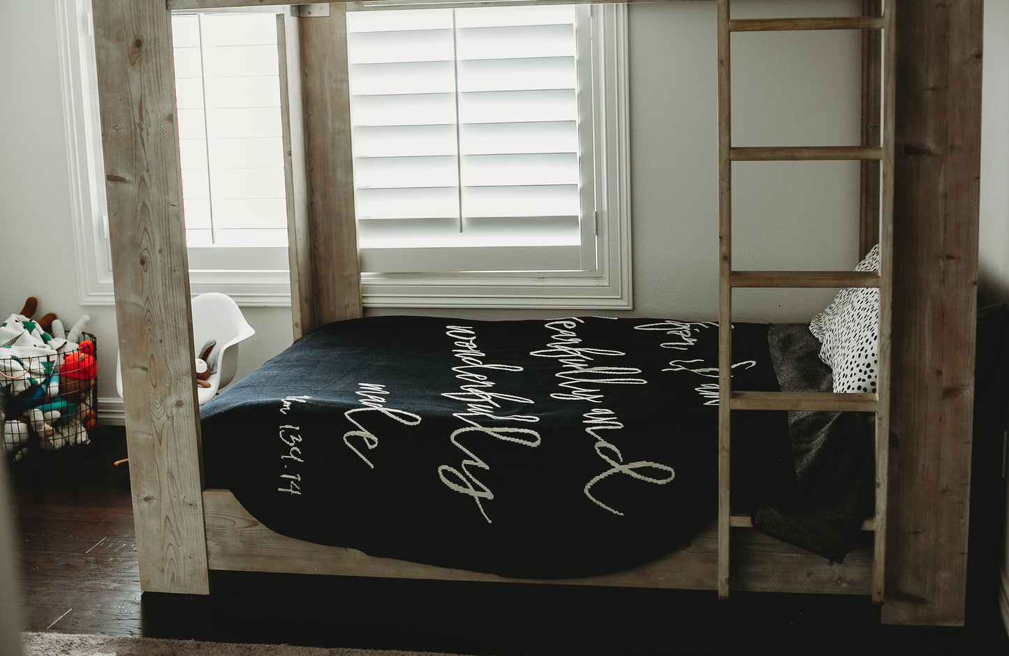 Fearfully and Wonderfully Made Recycled Cotton Throw | Made in USA