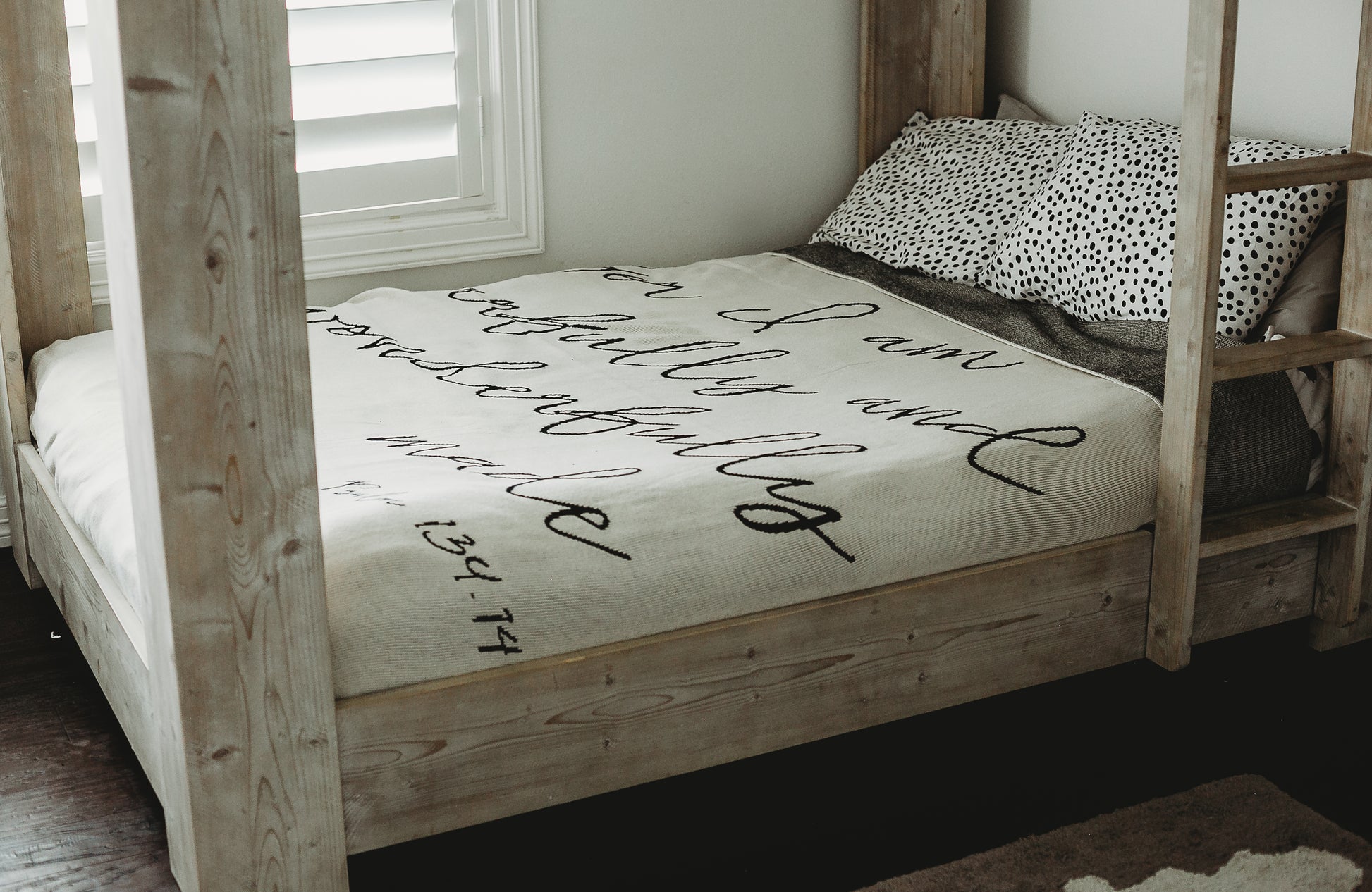 Fearfully and Wonderfully Made Recycled Cotton Throw | Made in USA