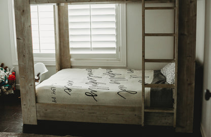 Fearfully and Wonderfully Made Recycled Cotton Throw | Made in USA