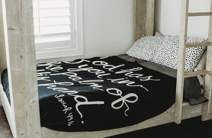 God Has You Recycled Cotton Throw Blanket | Made in USA