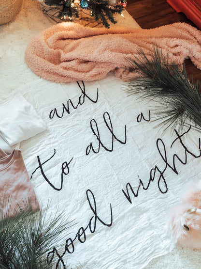 And to All a Good Night Organic Swaddle | GOTS Certified Organic Cotton Muslin