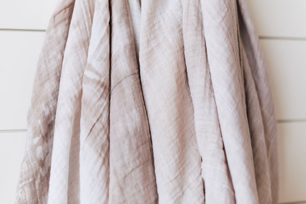 Hand Dyed Organic Swaddle | GOTS Certified Organic Cotton Muslin | Solid Colors
