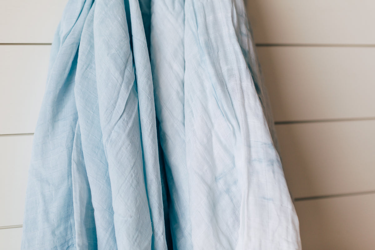 Hand Dyed Organic Swaddle | GOTS Certified Organic Cotton Muslin | Solid Colors