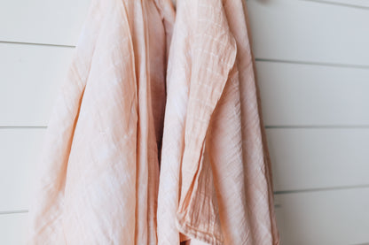 Hand Dyed Organic Swaddle | GOTS Certified Organic Cotton Muslin | Solid Colors