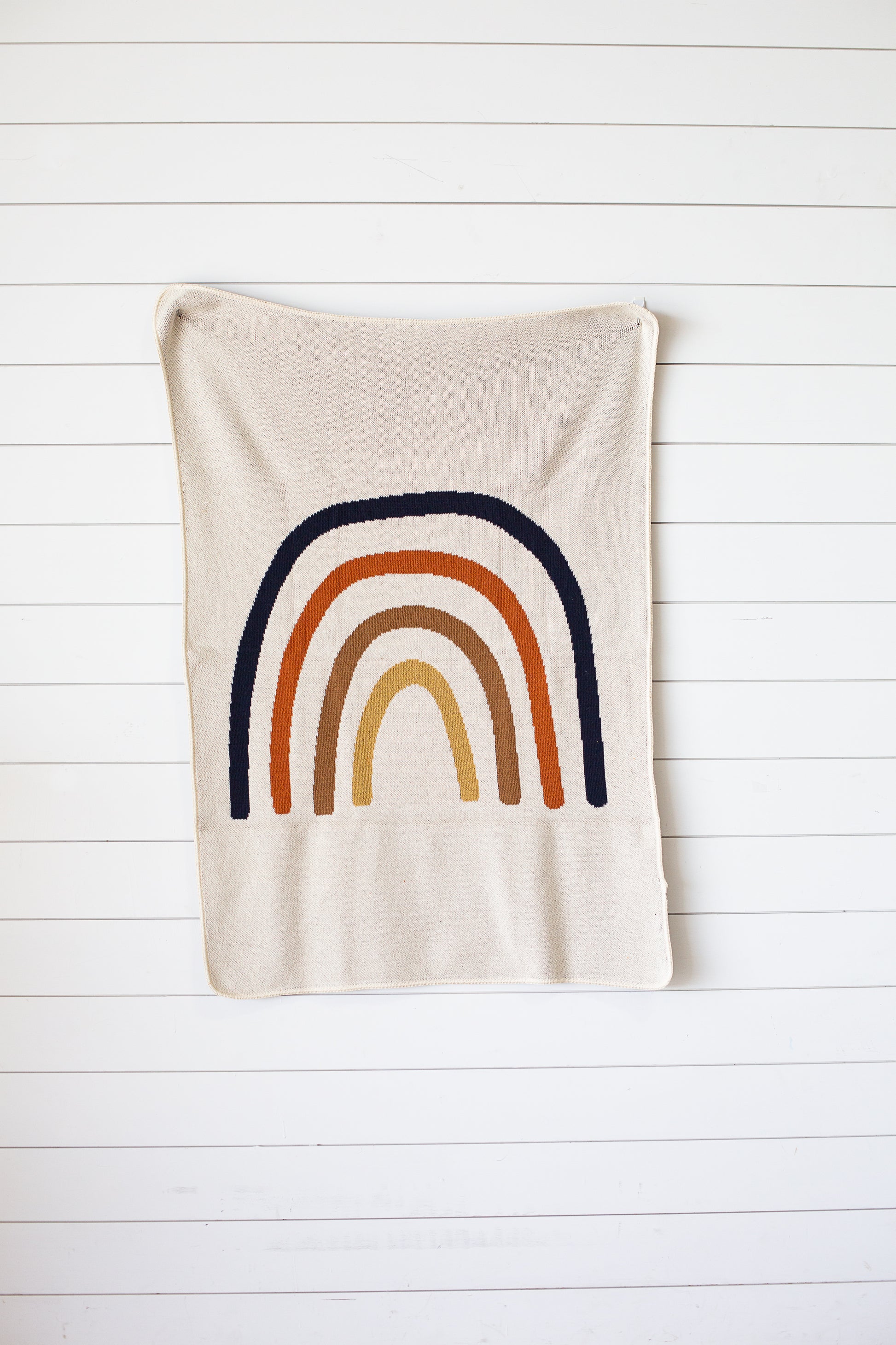 Rainbow Recycled Cotton Throw Blanket | Made in USA