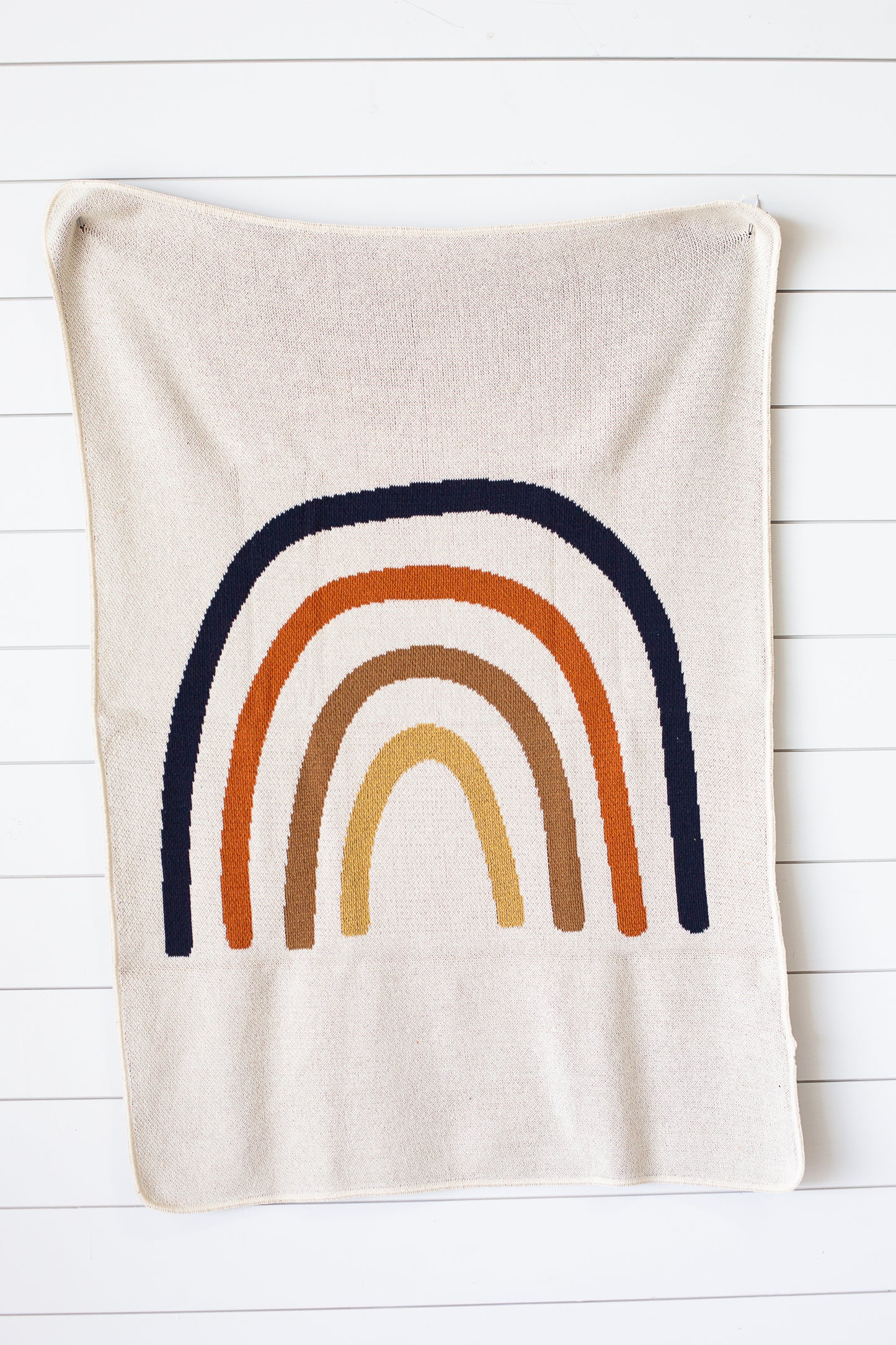 Rainbow Recycled Cotton Throw Blanket | Made in USA