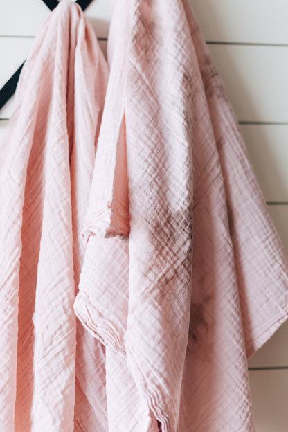 Hand Dyed Organic Swaddle | GOTS Certified Organic Cotton Muslin | Solid Colors