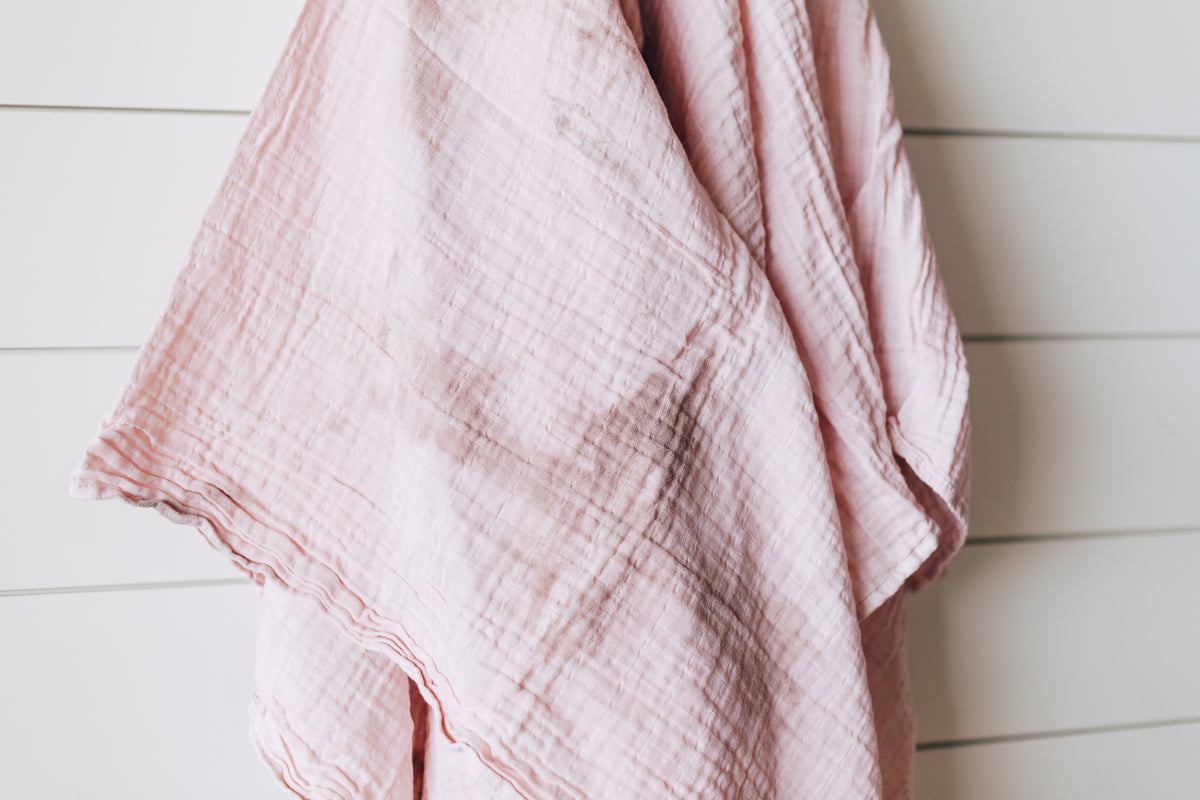 Hand Dyed Organic Swaddle | GOTS Certified Organic Cotton Muslin | Solid Colors