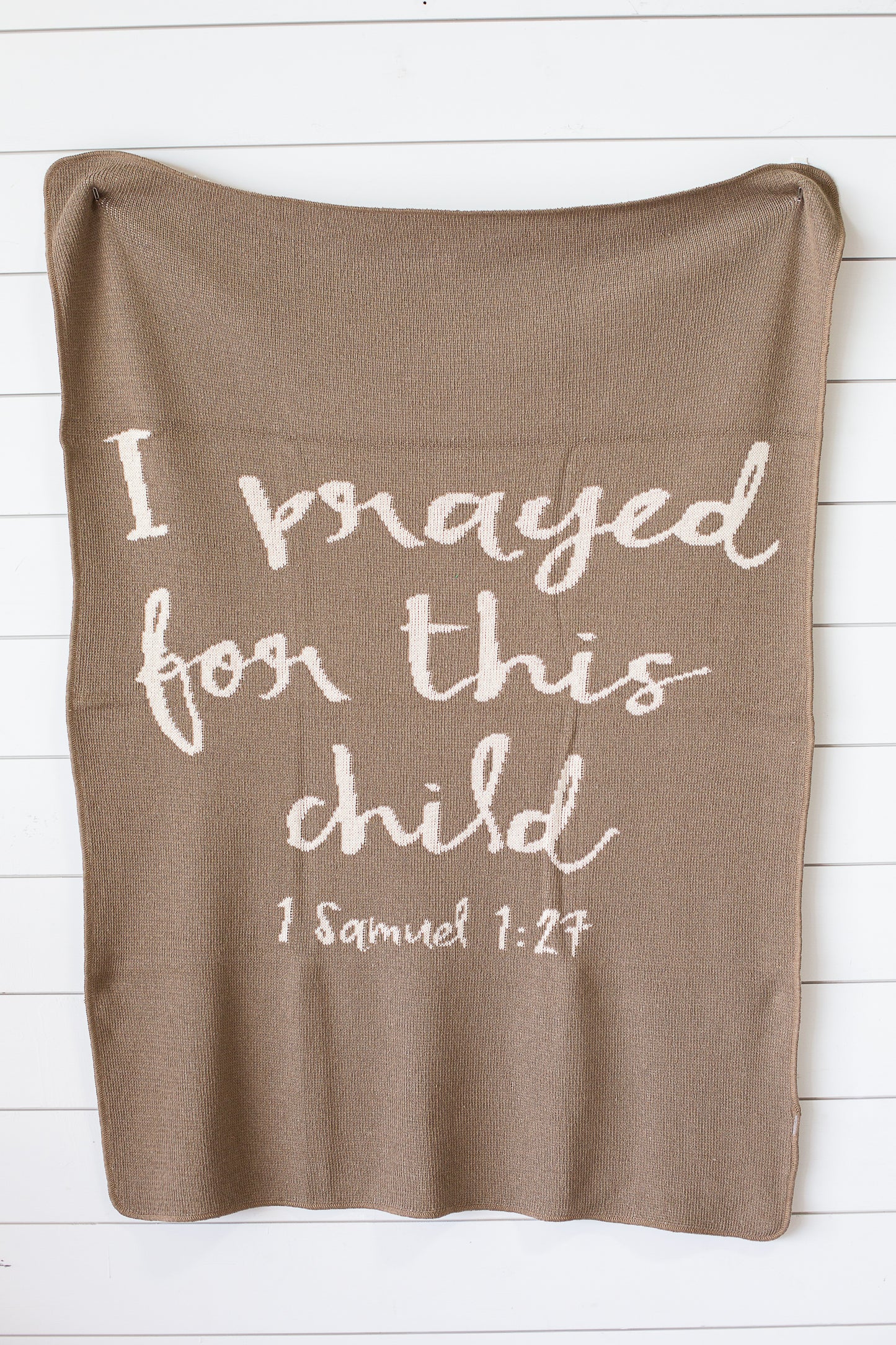 I Prayed for This Child Recycled Cotton Throw Blanket | Made in USA