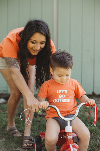 Let's go outside Kid's Crewneck Tee
