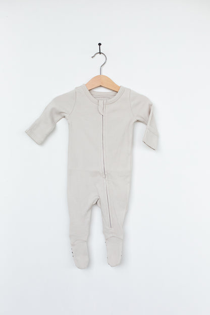 Organic 2 Way Zip Footie | GOTS Certified Organic Cotton | Solid Colors