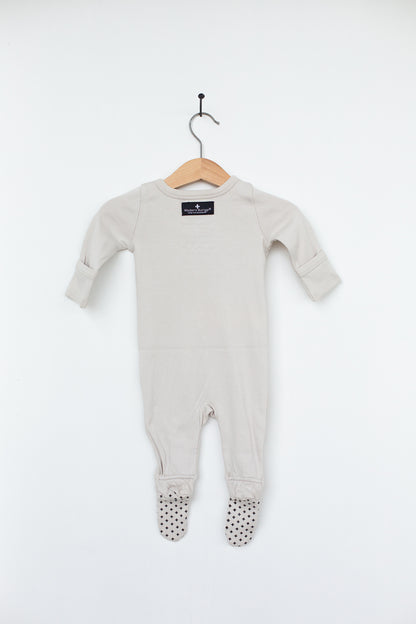 Organic 2 Way Zip Footie | GOTS Certified Organic Cotton | Solid Colors
