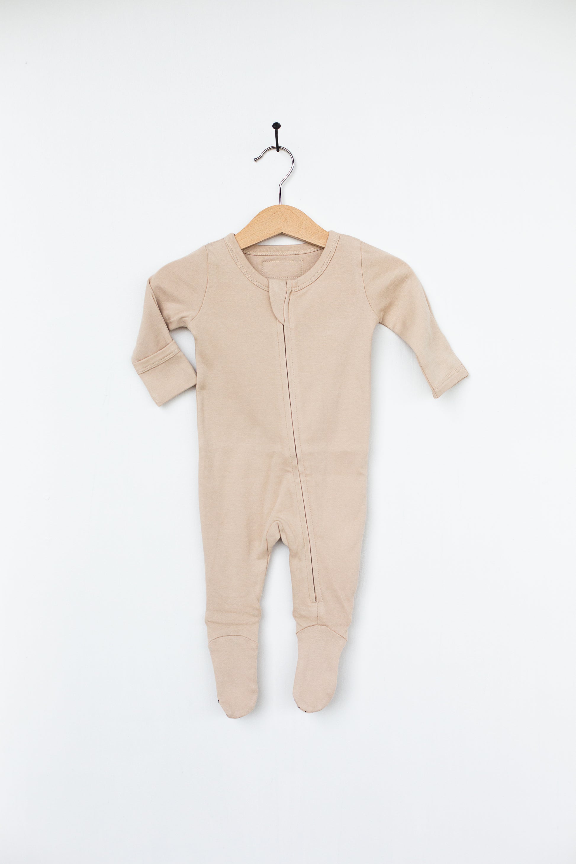Organic 2 Way Zip Footie | GOTS Certified Organic Cotton | Solid Colors