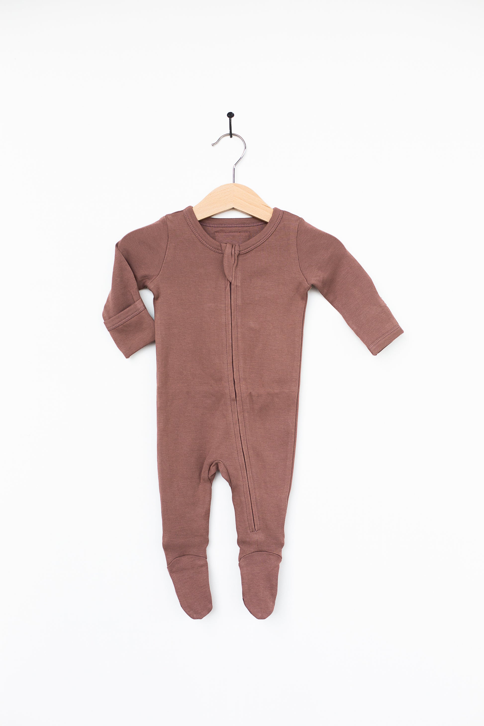 Organic 2 Way Zip Footie | GOTS Certified Organic Cotton | Solid Colors