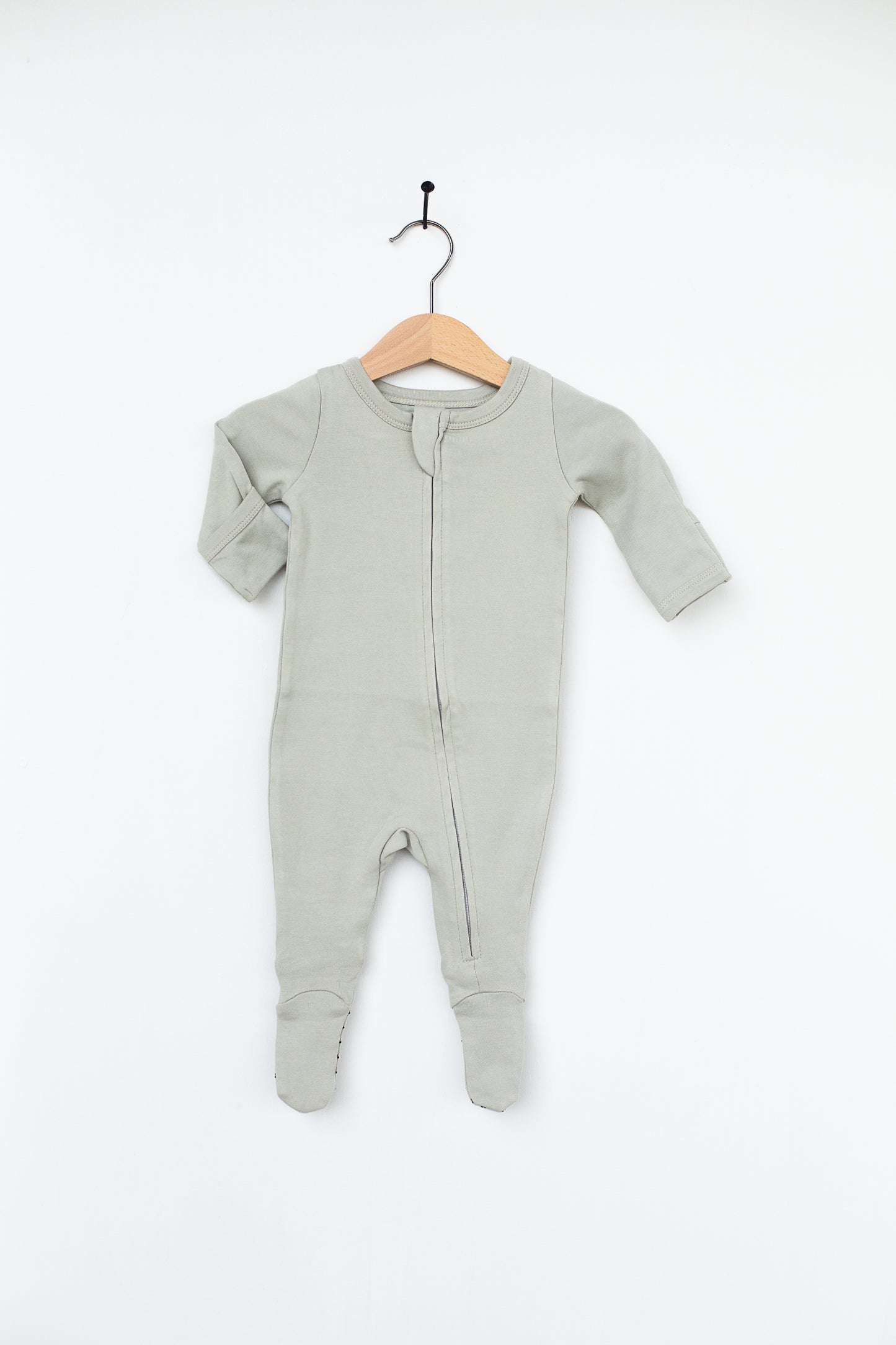 Organic 2 Way Zip Footie | GOTS Certified Organic Cotton | Solid Colors