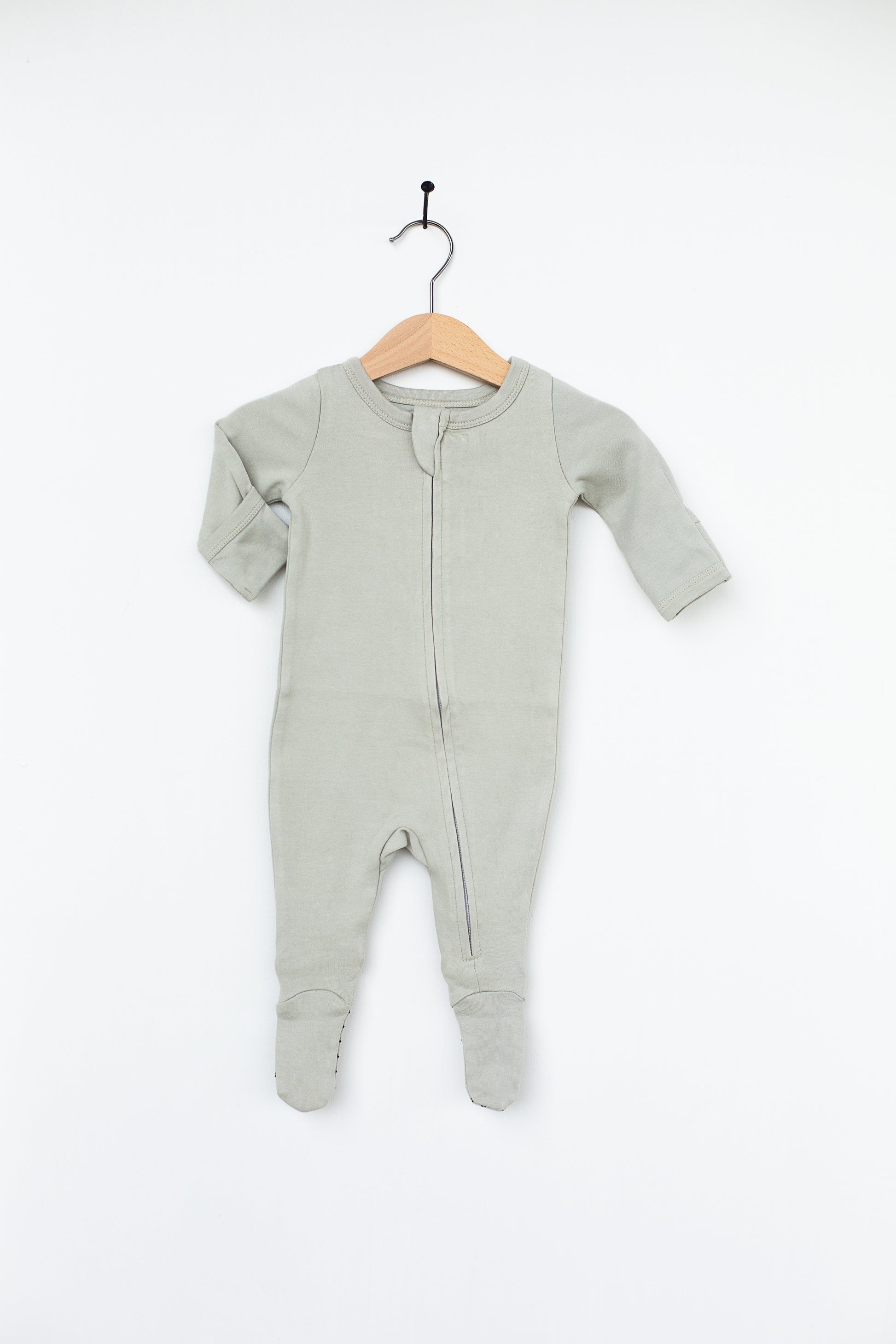 Organic 2 Way Zip Footie | GOTS Certified Organic Cotton | Solid Colors