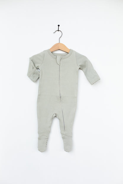 Organic 2 Way Zip Footie | GOTS Certified Organic Cotton | Solid Colors