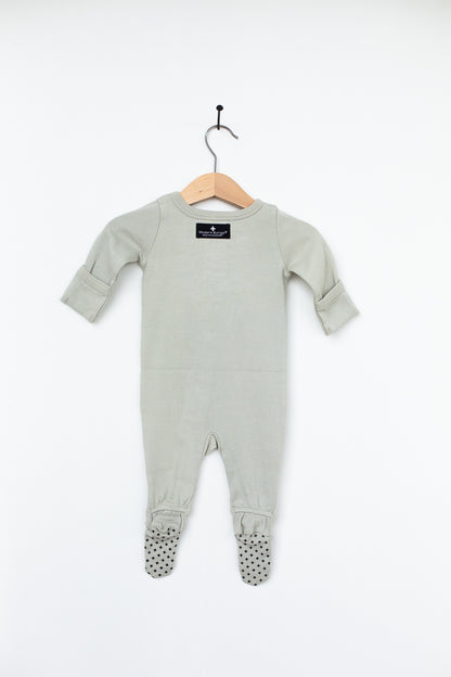 Organic 2 Way Zip Footie | GOTS Certified Organic Cotton | Solid Colors