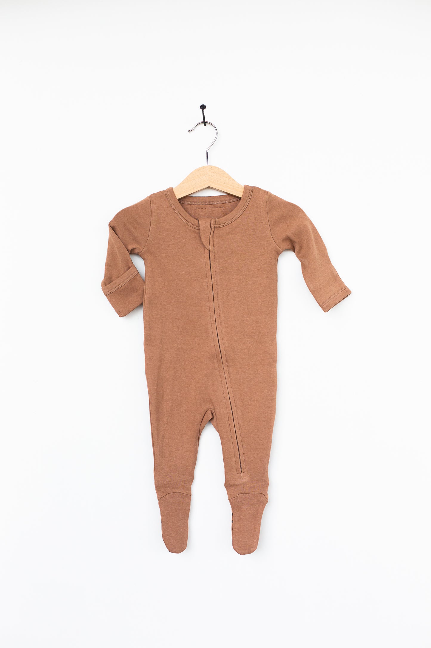 Organic 2 Way Zip Footie | GOTS Certified Organic Cotton | Solid Colors