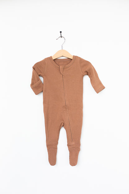 Organic 2 Way Zip Footie | GOTS Certified Organic Cotton | Solid Colors