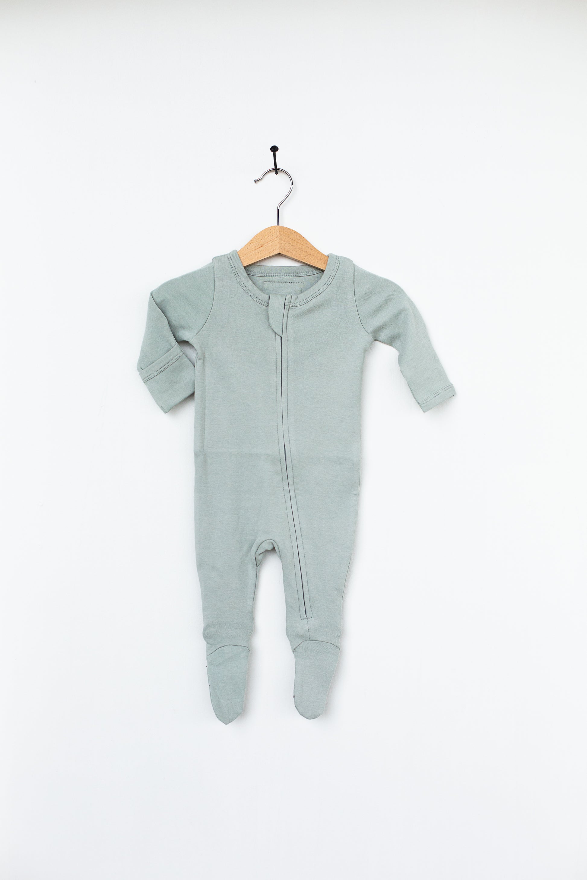 Organic 2 Way Zip Footie | GOTS Certified Organic Cotton | Solid Colors