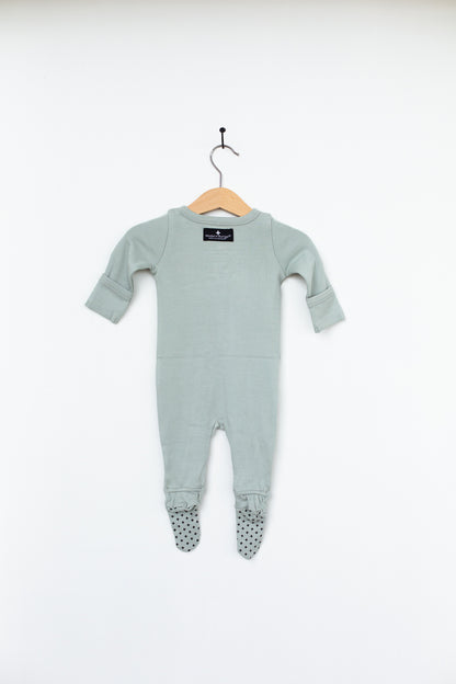 Organic 2 Way Zip Footie | GOTS Certified Organic Cotton | Solid Colors