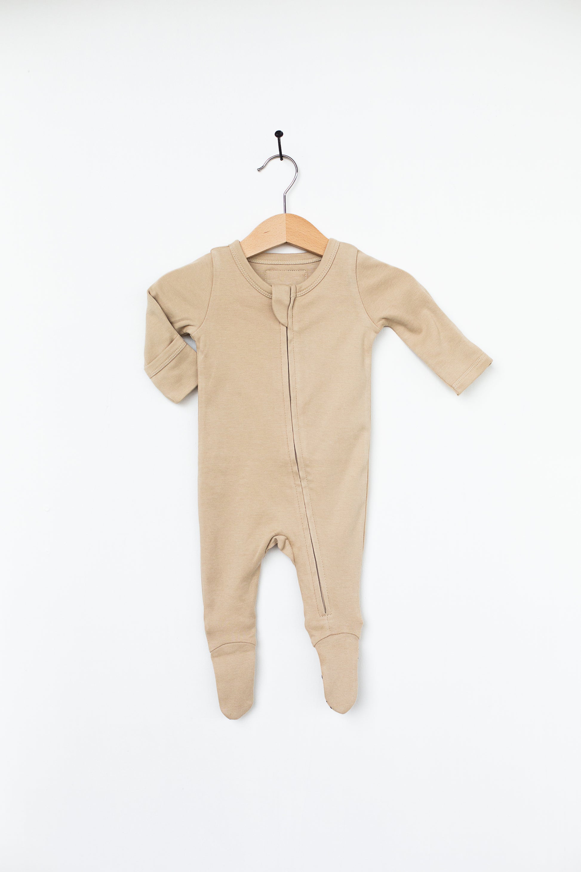 Organic 2 Way Zip Footie | GOTS Certified Organic Cotton | Solid Colors